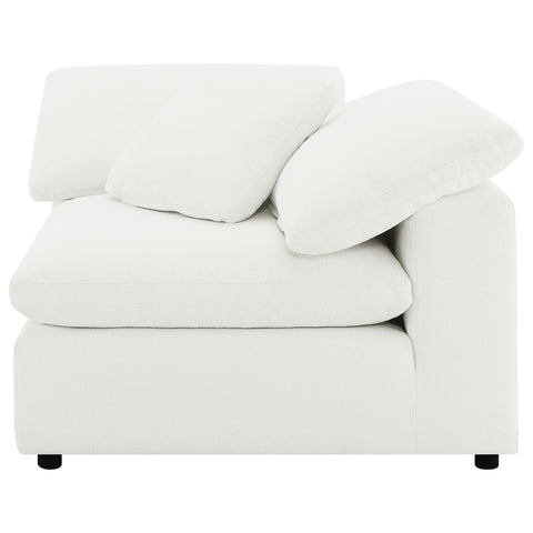 Malka Boucle Upholstered Corner Chair IvoryIvory