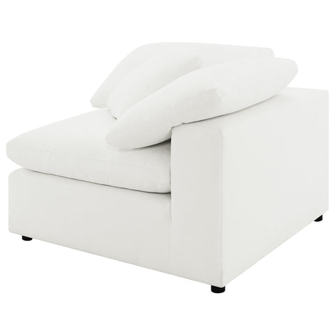 Malka Boucle Upholstered Corner Chair IvoryIvory