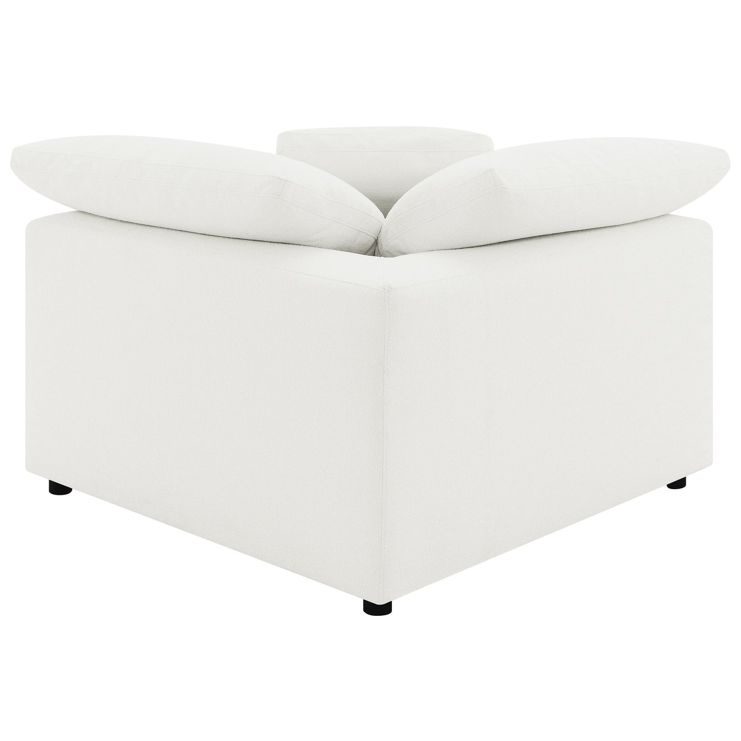 neil boucle upholstered corner chair ivory