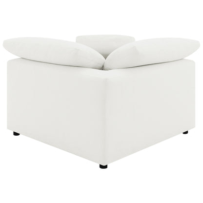 Neil Boucle Upholstered Corner Chair Ivory