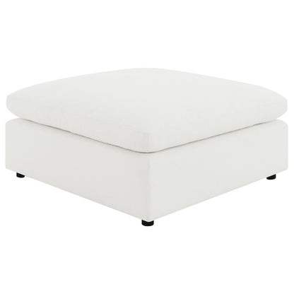 Neil Boucle Upholstered Ottoman Ivory