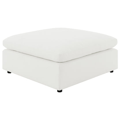 Neil Boucle Upholstered Ottoman Ivory