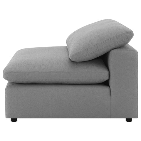 Malka Boucle Upholstered Armless Chair GreyGrey