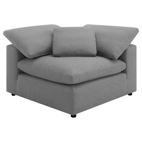 Malka Boucle Upholstered Corner Chair GreyGrey