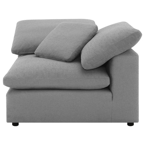 Malka Boucle Upholstered Corner Chair GreyGrey
