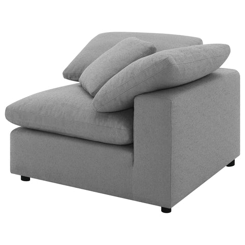 Malka Boucle Upholstered Corner Chair GreyGrey