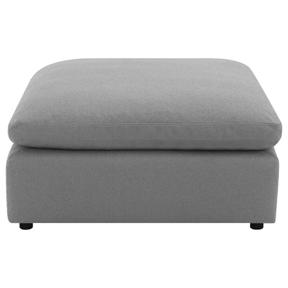 Neil Boucle Upholstered Ottoman Grey