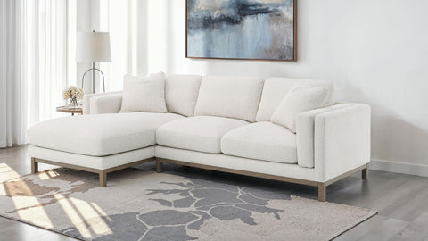Izuku Boucle Upholstered Sectional Chaise Sofa Sand