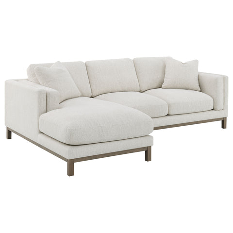 Izuku Boucle Upholstered Sectional Chaise Sofa Sand