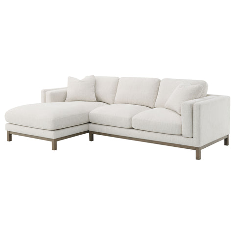 Izuku Boucle Upholstered Sectional Chaise Sofa Sand