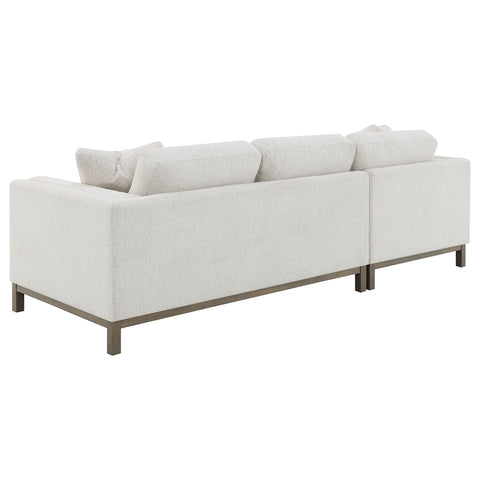 Izuku Boucle Upholstered Sectional Chaise Sofa Sand