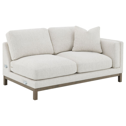 Izuku Boucle Upholstered Sectional Chaise Sofa Sand