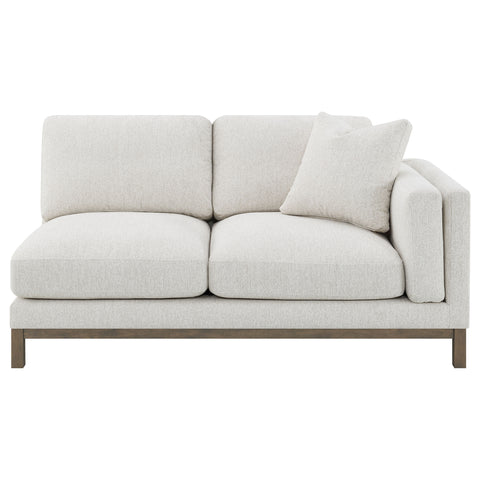 Izuku Boucle Upholstered Sectional Chaise Sofa Sand