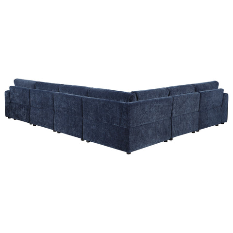 Mayfield 7-piece Upholstered Modular Sectional Sofa Blue