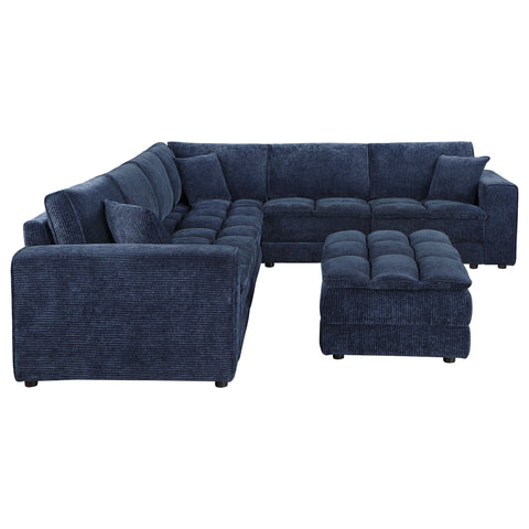 Mayfield 7-piece Upholstered Modular Sectional Sofa Blue