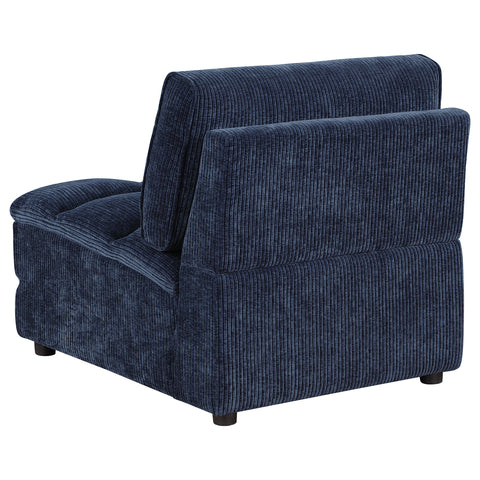 Mayfield Corduroy Upholstered Armless Chair Blue
