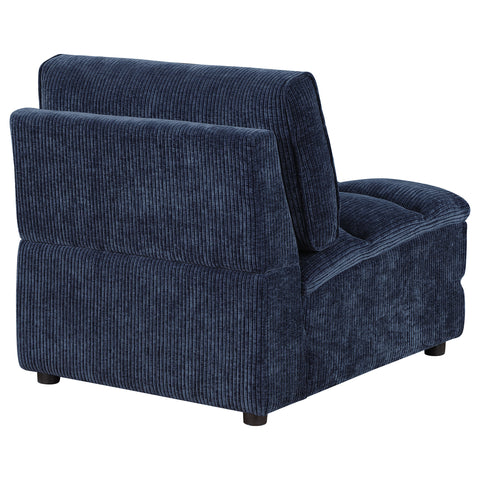Mayfield Corduroy Upholstered Armless Chair Blue