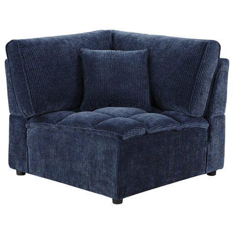 Mayfield Corduroy Upholstered Corner Chair Blue