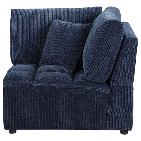 Mayfield Corduroy Upholstered Corner Chair Blue