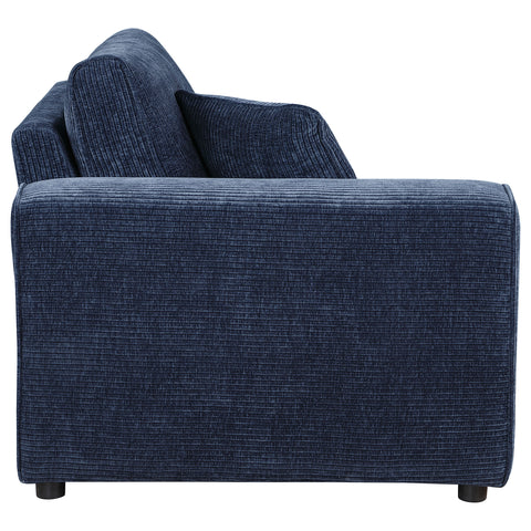Mayfield Corduroy Upholstered LAF Arm Chair Blue