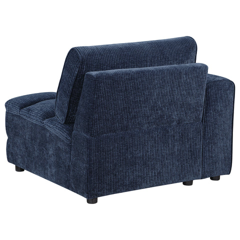 Mayfield Corduroy Upholstered LAF Arm Chair Blue
