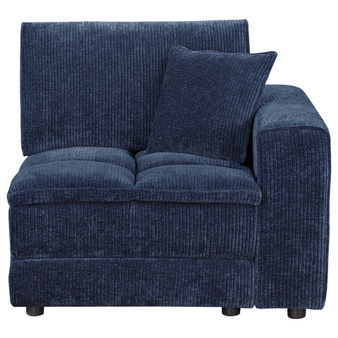 Mayfield Corduroy Upholstered RAF Arm Chair Blue
