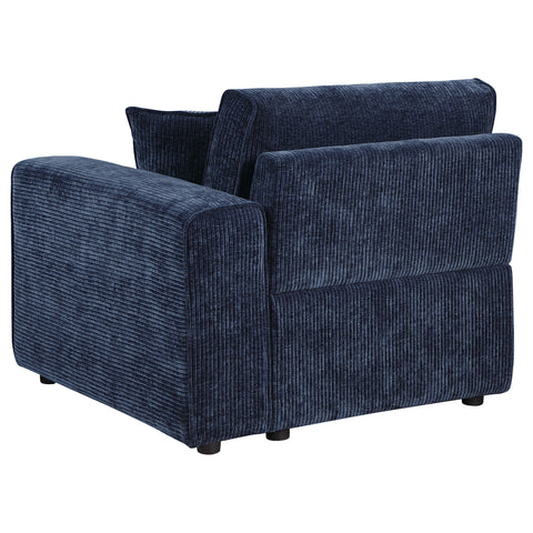 Mayfield Corduroy Upholstered RAF Arm Chair Blue