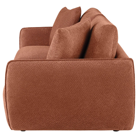 Burnett Fabric Upholstered Modular Lounge Loveseat Coral