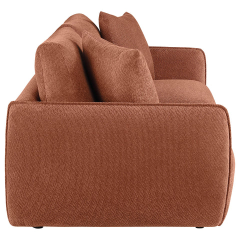 Burnett Fabric Upholstered Modular Lounge Loveseat Coral