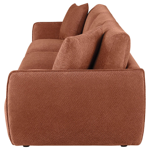 Burnett Fabric Upholstered Modular Lounge Sofa Coral