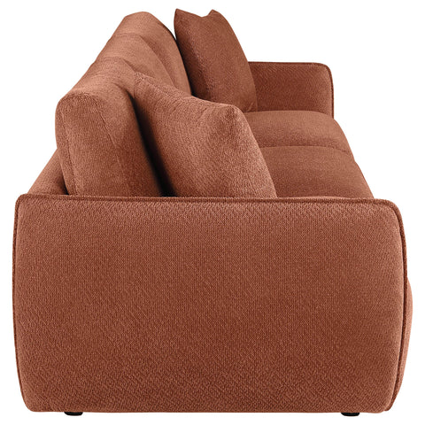 Burnett Fabric Upholstered Modular Lounge Sofa Coral