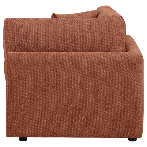 Burnett Fabric Upholstered Modular Corner Chair Coral