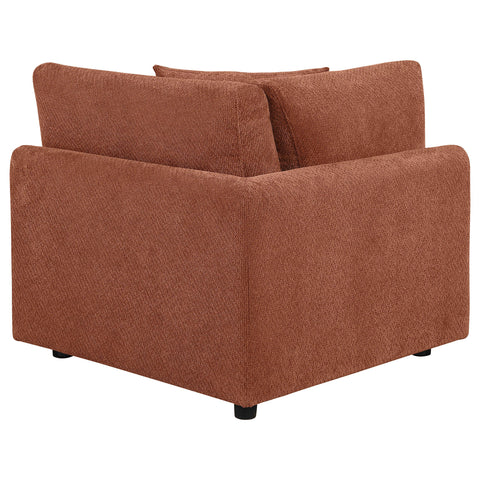 Burnett Fabric Upholstered Modular Corner Chair Coral