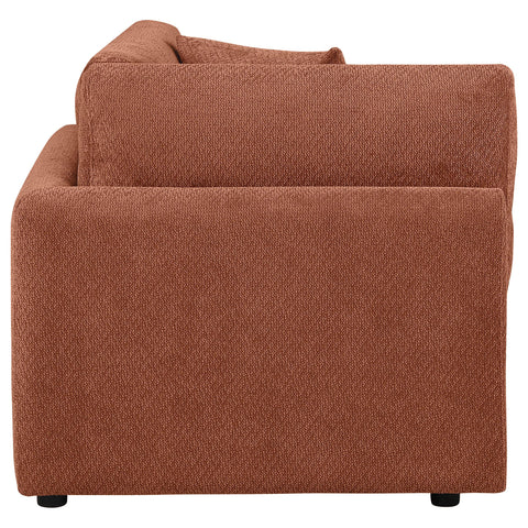 Burnett Fabric Upholstered Modular Corner Chair Coral