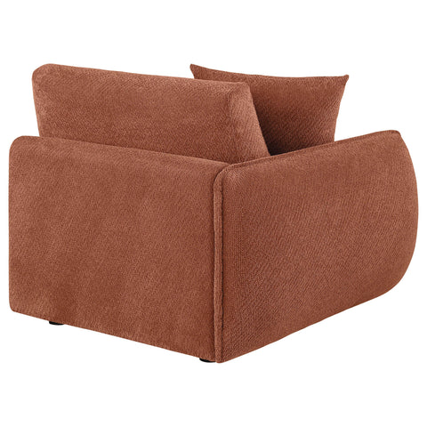 Burnett Fabric Upholstered Modular LAF Chair Coral