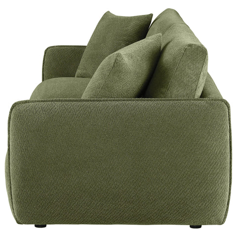 Burnett Fabric Upholstered Modular Lounge Loveseat Green