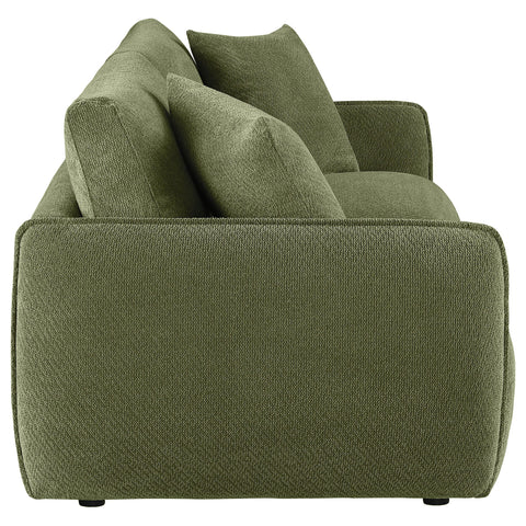 Burnett Fabric Upholstered Modular Lounge Loveseat Green