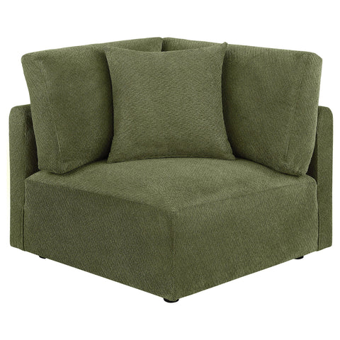 Burnett 5-piece Fabric Upholstered Modular Sectional Sofa Green