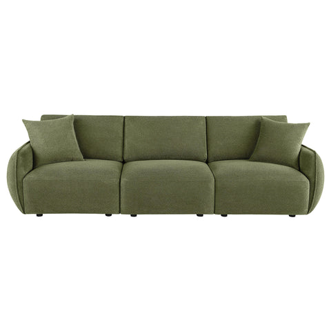 Burnett Fabric Upholstered Modular Lounge Sofa Green