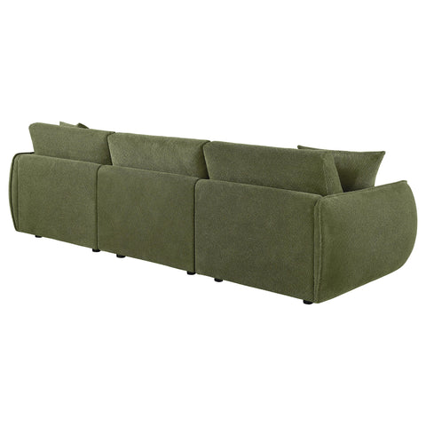 Burnett Fabric Upholstered Modular Lounge Sofa Green