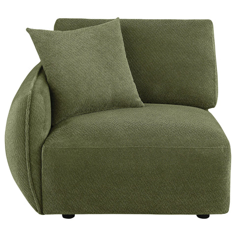 Burnett Fabric Upholstered Modular LAF Chair Green