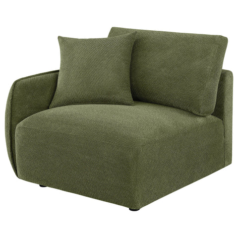 Burnett Fabric Upholstered Modular LAF Chair Green