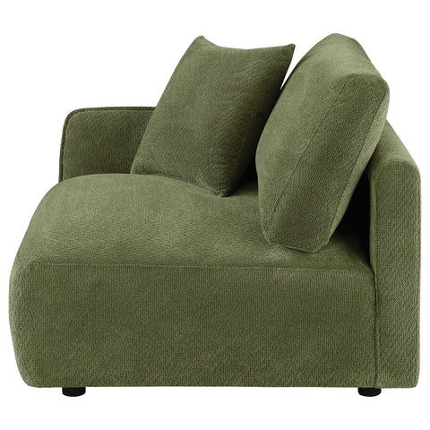 Burnett Fabric Upholstered Modular LAF Chair Green