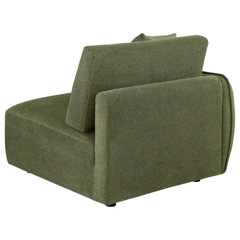 Burnett Fabric Upholstered Modular LAF Chair Green