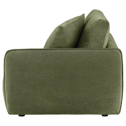 Burnett Fabric Upholstered Modular RAF Chair Green