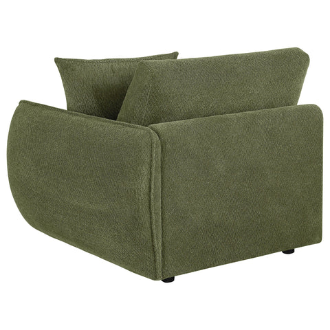 Burnett Fabric Upholstered Modular RAF Chair Green