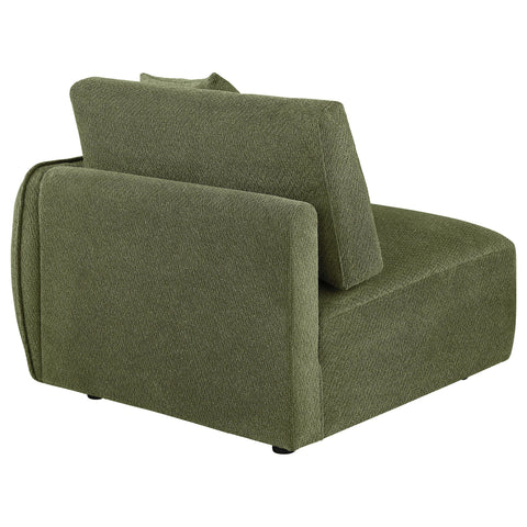 Burnett Fabric Upholstered Modular RAF Chair Green