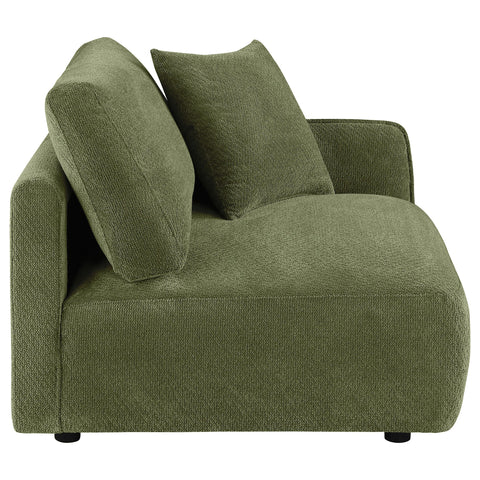 Burnett Fabric Upholstered Modular RAF Chair Green