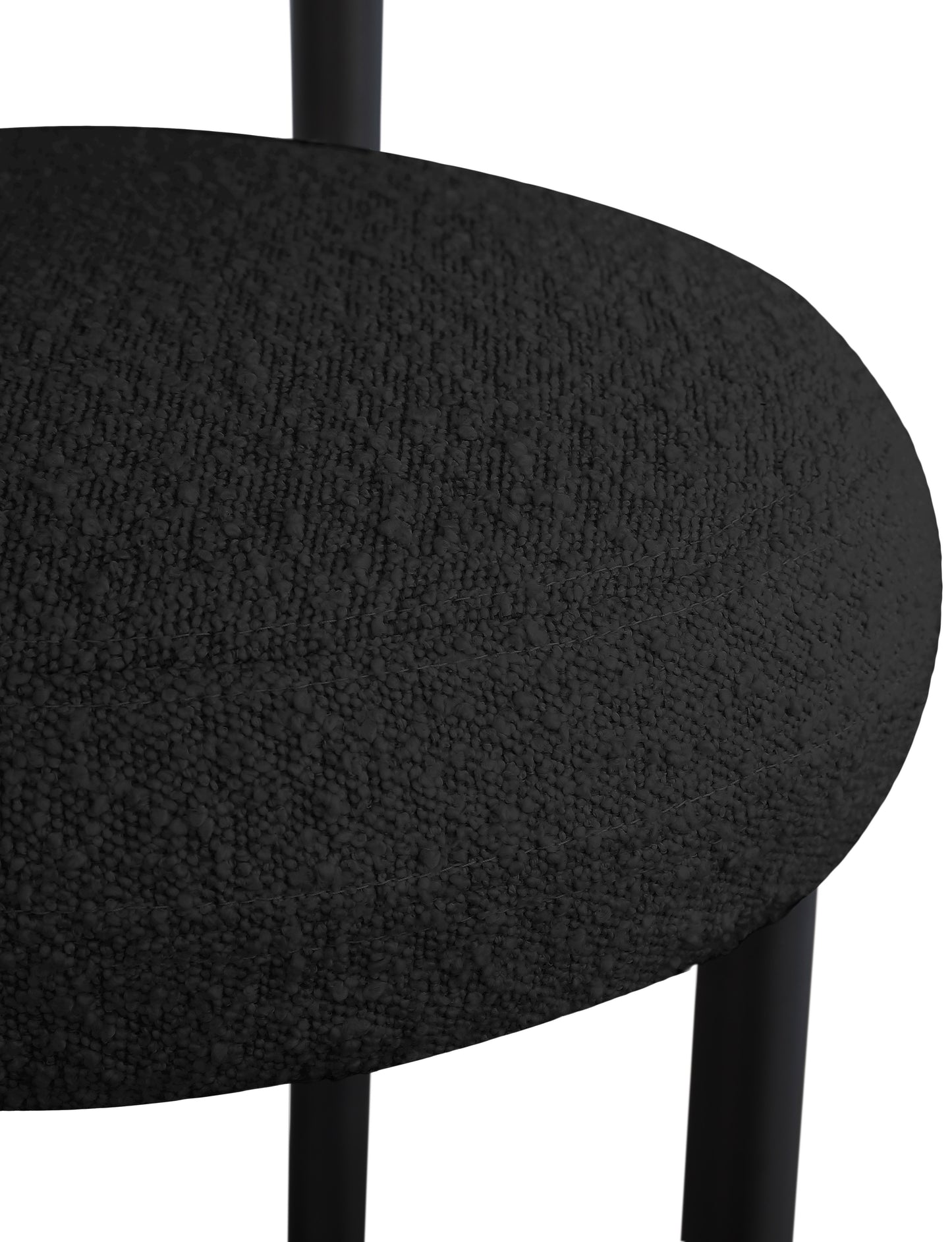 poppy black boucle fabric stool c