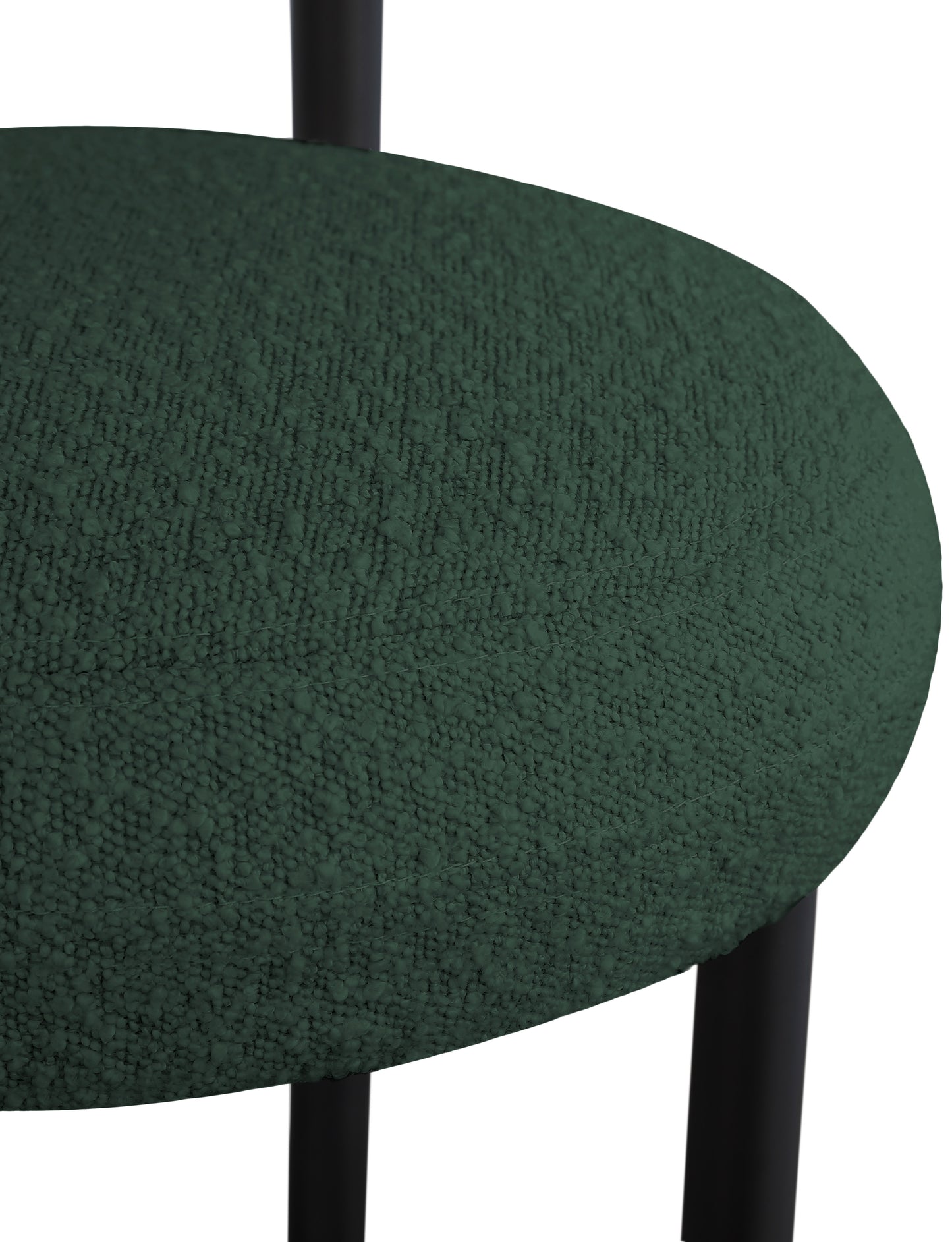 poppy green boucle fabric stool c